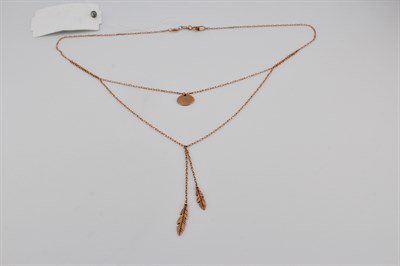 Колье золотое, 2,55 гр., 55-размер