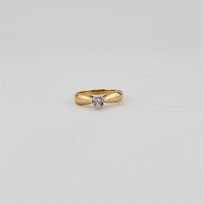 Кольцо золотое, с бриллиантами, 1,97 гр., 18-размер