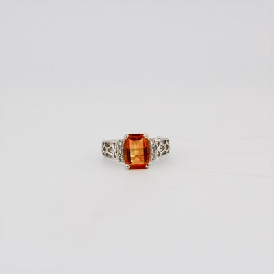 Кольцо золотое, с бриллиантами, 4,13 гр., 17-размер