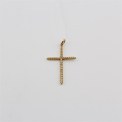 Подвеска золотая, с бриллиантами, 1,52 гр.