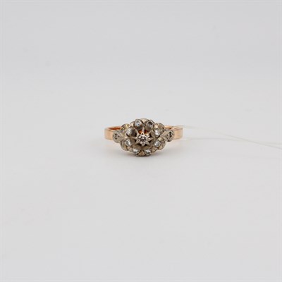 Кольцо золотое, с бриллиантами, 4,18 гр., 17,5-размер