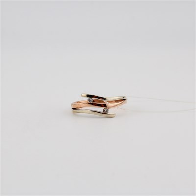 Кольцо золотое, с бриллиантами, 2,92 гр., 16,5-размер