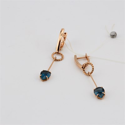 Серьги золотые, 4,17 гр.