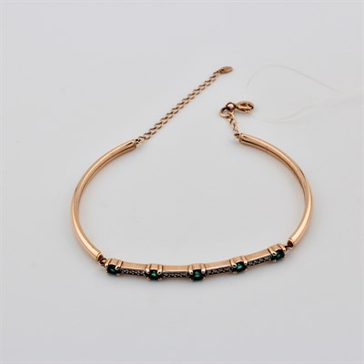 Браслет золотой, с бриллиантами, 4,3 гр., 16-размер